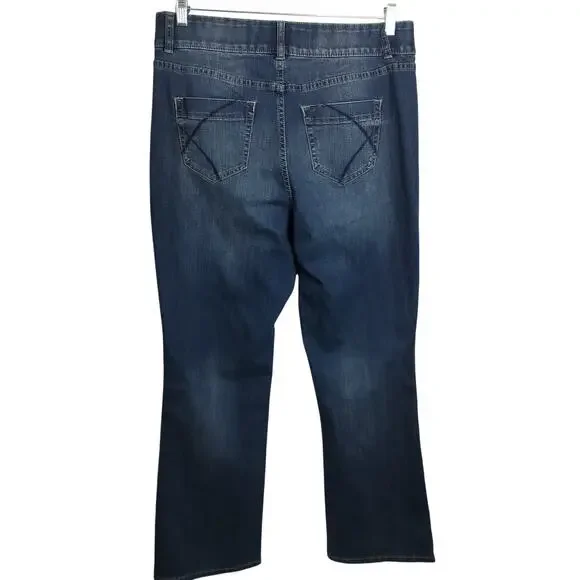 4869) Lane Bryant Tighter Tummy Fit Hi Rise Medium Wash Bootcut Jeans 14 Reg - Picture 6 of 10